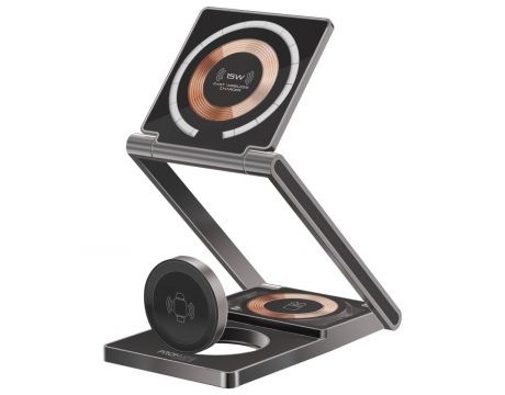 Promate LucidFold-Trio 3-in-1 15W, черен на супер цени