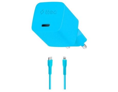 ttec SmartCharger 20W, син на супер цени