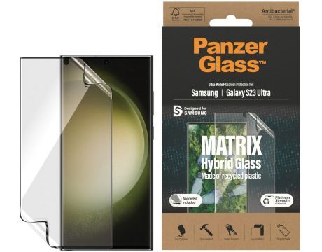 PanzerGlass Matrix Hybrid UWF за Samsung Galaxy S23 Ultra, прозрачен на супер цени