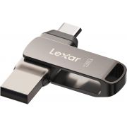 Флаш памет 128GB Lexar JumpDrive Dual Drive D400, сив на супер цени