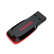 Флаш памет  128GB SanDisk Cruzer Blade, черен/червен на супер цени