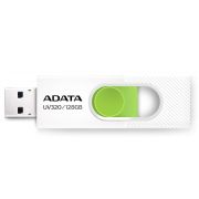 Флаш памет 128GB ADATA UV320, бял/зелен на супер цени