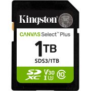 Карта памет 1TB SDXC Kingston Canvas Select Plus, черен на супер цени