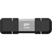 Флаш памет 256GB Silicon Power Mobile C51, черен/сребрист на супер цени