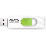 Флаш памет 32GB ADATA UV320, бял/зелен на супер цени