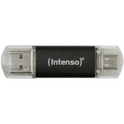 Флаш памет 128GB Intenso Twist Line, черен на супер цени