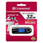 Флаш памет 32GB Transcend JetFlash 790, черен/син на супер цени