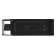 Флаш памет 64GB Kingston DataTraveler 70, черен на супер цени