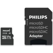 Карта памет 32GB microSDHC Philips + SD адаптер, черен на супер цени