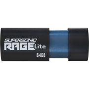 Флаш памет 64GB Patriot Supersonic Rage Lite, черен/син на супер цени