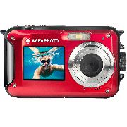 Безогледален фотоапарат AGFA Realishot WP8000, черен/червен на супер цени