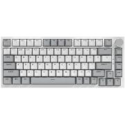 Геймърска клавиатура Ajazz AK820, бял/сив на супер цени