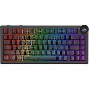 Безжична геймърска клавиатура Ajazz AK820 V2 PRO, черен на супер цени