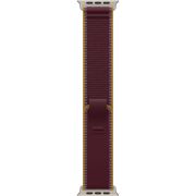 Каишка Apple Trail Loop за Apple Watch 49 мм, M/L, Burgundy/Natural Titanium Finish на супер цени