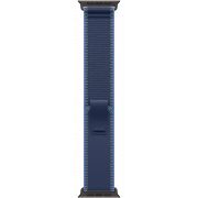 Каишка Apple Trail Loop за Apple Watch 49 мм, S/M, Blue/Bright Blue/Black Titanium Finish на супер цени