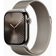 Смарт часовник Apple Watch Series 10 GPS, Cellular, 42 мм, Natural Titanium, Natural Milanese на супер цени