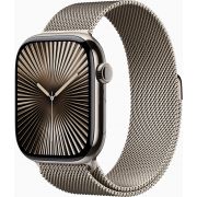 Смарт часовник Apple Watch Series 10 GPS, Cellular, 46 мм, M/L, Natural Titanium, Natural Milanese на супер цени