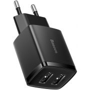 Зарядно устройство Baseus Compact 2U 10.5W, черен на супер цени