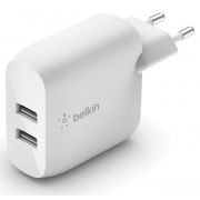 Зарядно устройство Belkin BoostCharge 24W, бял на супер цени
