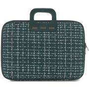Чанта за лаптоп Bombata Tweed 15.6''-16'', зелен/бял на супер цени