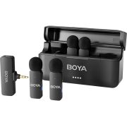 Комплект микрофони BOYA BY-V4, черен на супер цени