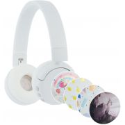 Безжични детски слушалки BuddyPhones POP Fun, бял на супер цени