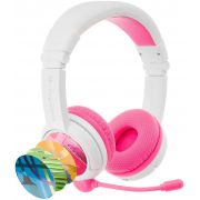 Детски слушалки BuddyPhones School, бял/розов на супер цени
