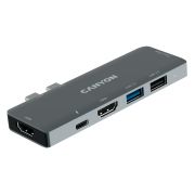 USB хъб Canyon DS-5 7-in-1 Thunderbolt 3 на супер цени