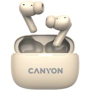 Безжични слушалки Canyon OnGo 10 ANC TW, бежов на супер цени