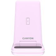 Безжично зарядно Canyon WS-304 15W, розов на супер цени