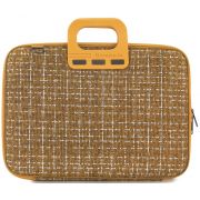 Чанта за лаптоп Bombata Tweed 15.6''-16'', жълт/бял на супер цени