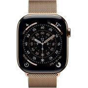 Смарт часовник Apple Watch Series 11 GPS, Cellular, 42 мм, Gold Titanium, Gold Milanese на супер цени