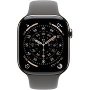 Смарт часовник Apple Watch Series 11 GPS, Cellular, 42 мм, M/L, Natural Titanium, Stone Grey на супер цени