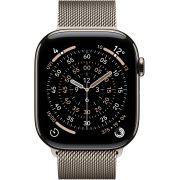 Смарт часовник Apple Watch Series 11 GPS, Cellular, 46 мм, S/M, Natural Titanium, Natural на супер цени
