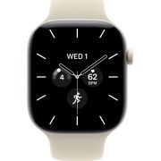 Смарт часовник Apple Watch Series 12 GPS, Cellular, 42 мм, S/M, Pearl White Ceramic, Sand на супер цени