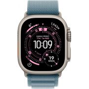 Смарт часовник Apple Watch Ultra 3, Cellular, 49 мм, L, Natural Titanium, Light Blue на супер цени