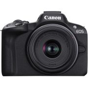 Безогледален фотоапарат Canon EOS R50, черен и допълнителен обектив RF-S 18-150 на супер цени