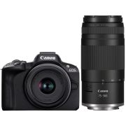 Безогледален фотоапарат Canon EOS R50, черен и допълнителен обектив RF-S 75-300 на супер цени