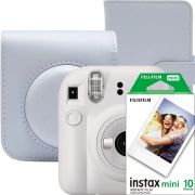 Комплект фотоапарат за моментни снимки FUJIFILM instax mini 12, бял и аксесоари на супер цени