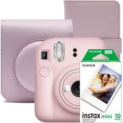 Комплект фотоапарат за моментни снимки FUJIFILM instax mini 12, розов и аксесоари на супер цени