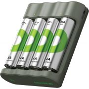 Комплект зарядно устройство GP ReCyko B411 и 4 батерии AA 2100mAh на супер цени