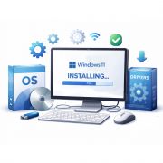  Инсталация на Windows 11 Home + драйвери  (не включва лиценз) на супер цени