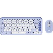 Безжичен комплект Logitech Pop Icon Combo, бял/син на супер цени