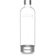 Бутилка за газиране на вода Philips GoZero, прозрачен/сребрист на супер цени