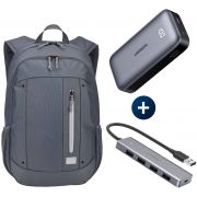 Комплект раница за лаптоп CASE LOGIC Jaunt WMBP-215 16'', USB хъб Ugreen CM219 и PowerBank Ugreen PB502 Mini на супер цени