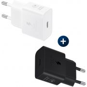 Комплект зарядни устройства Samsung EP-T2510 25W, бял и черен на супер цени