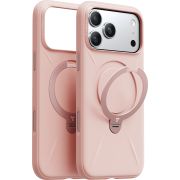 Гръб TORRAS Ostand QPRO Silicone за Apple iPhone 17 Pro, розов на супер цени
