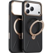 Гръб TORRAS Ostand QPRO VegSkin за Apple iPhone 17 Pro Max, черен на супер цени
