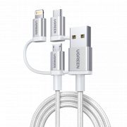 Кабел Ugreen US186 USB към USB Type-C/micro USB/Lightning на супер цени