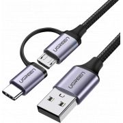 Кабел Ugreen US177 USB към USB Type-C/micro USB на супер цени